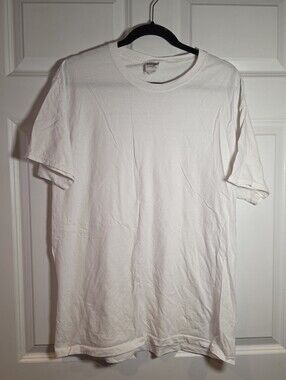 Jerzees Classic White Cotton Crew Neck Men’s T-Shirt L
